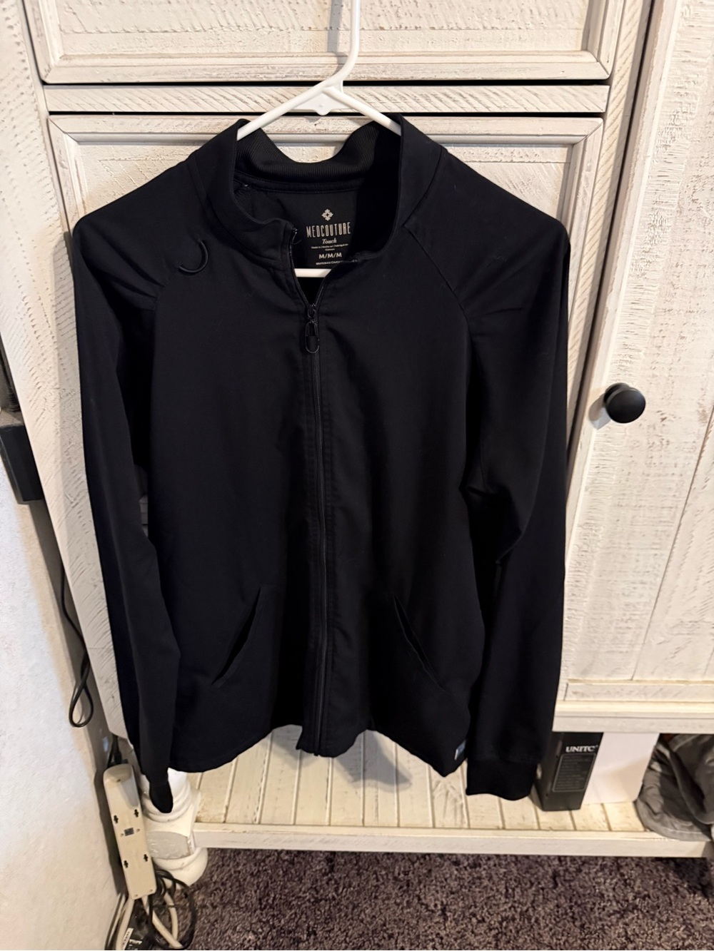 Med Couture Black Zip-Up Bomber Jacket